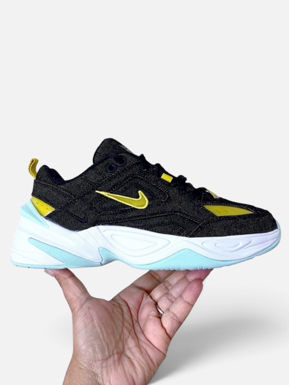 Nike M2K Tekno LX Black Twill Denim Womenâs Sneakers